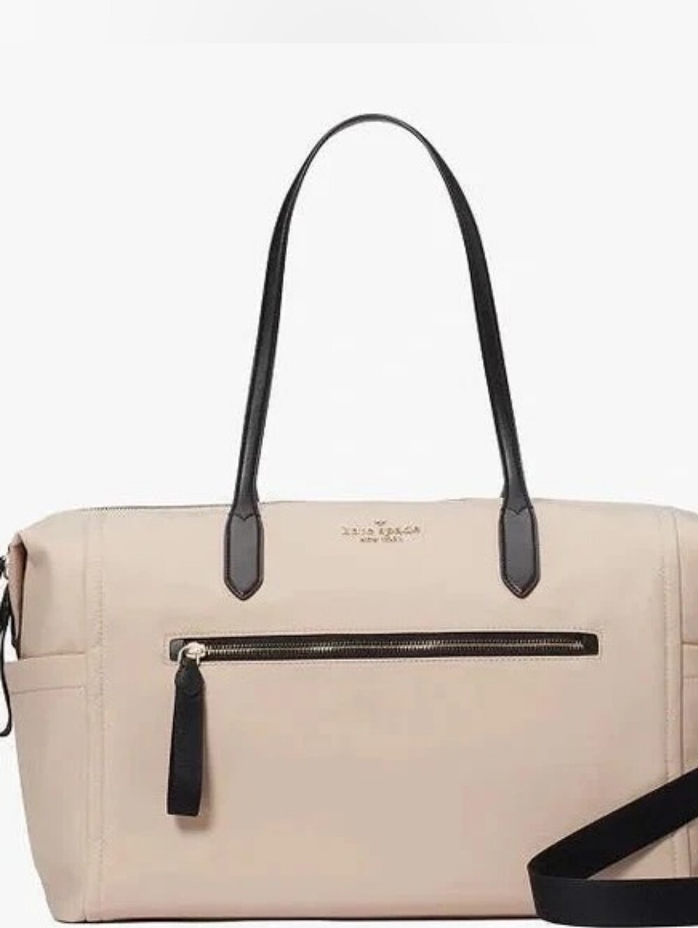 Kate Spade Beige Chelsea Nylon Weekender Duffle Bag NWOT